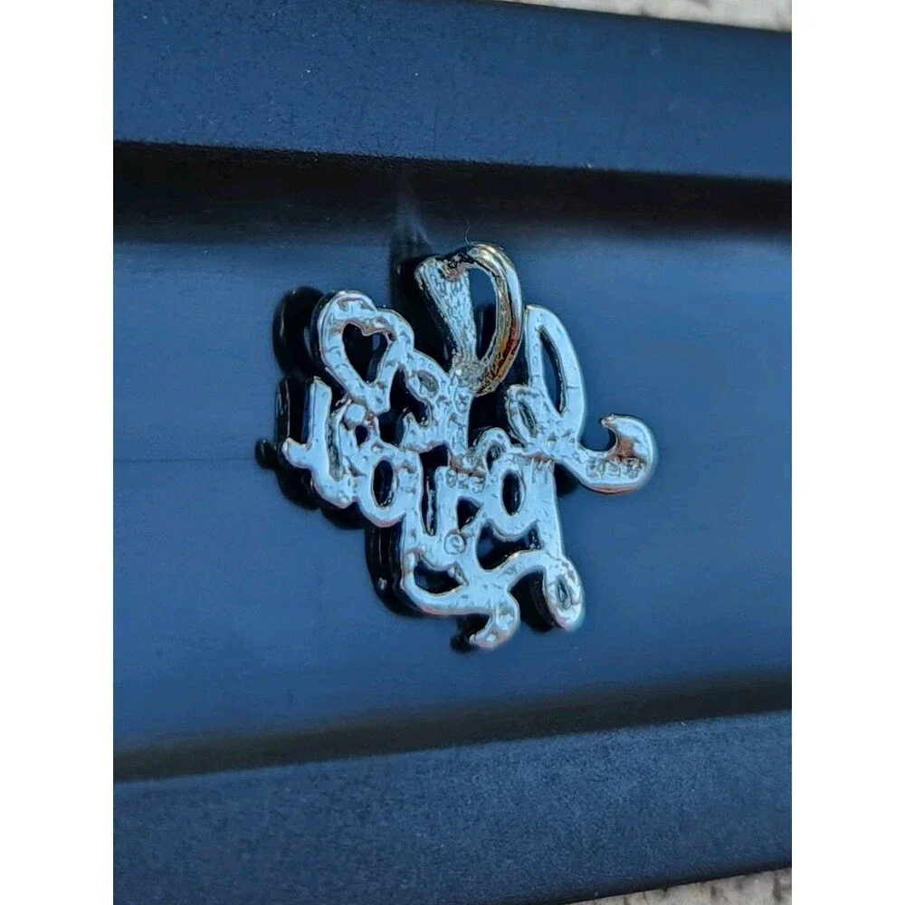 Love You Sterling Silver Pendant. Gift For Her Anniversary Birthday Christmas